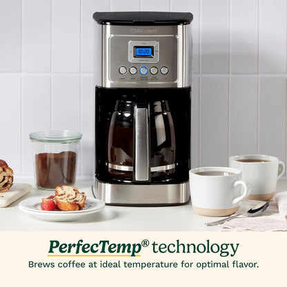 14-Cup Programmable Coffee Maker, Glass Carafe, Brew Strength Control, 1-4 Cup Setting, Stainless Steel