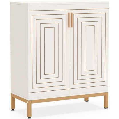 20 Pairs Modern Shoe Storage Cabinet with Doors, 6-Tier Freestanding Entryway Shoe Organizer Rack