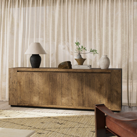 Abaso Sideboard - Rustic Wormwood Oak | Four Hands - 229169-002