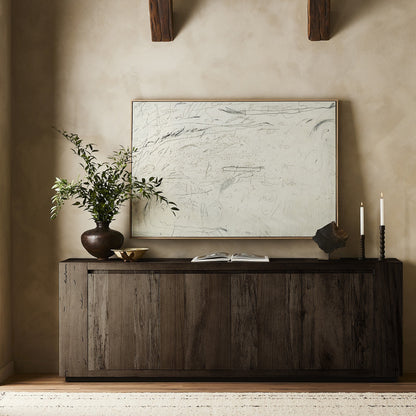 Abaso Sideboard - Ebony Rustic Wormwood Oak | Four Hands - 229169-003