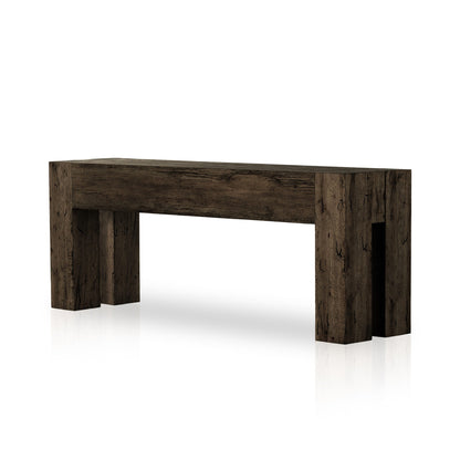 Abaso Console Table - Ebony Rustic Ash Oyster | Four Hands - 229656-003