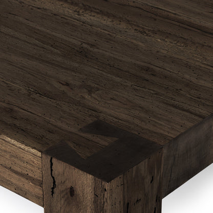 Abaso Coffee Table - Ebony Rustic Wormwood Oak | Four Hands - 232775-002