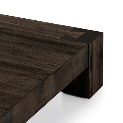 Abaso Coffee Table - Ebony Rustic Wormwood Oak | Four Hands - 232775-002