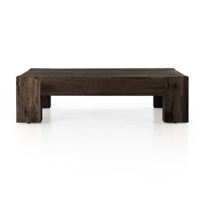 Abaso Coffee Table - Ebony Rustic Wormwood Oak | Four Hands - 232775-002