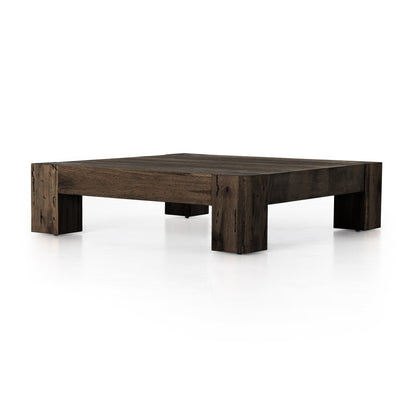 Abaso Coffee Table - Ebony Rustic Wormwood Oak | Four Hands - 232775-002