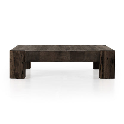 Abaso Coffee Table - Ebony Rustic Wormwood Oak | Four Hands - 232775-002