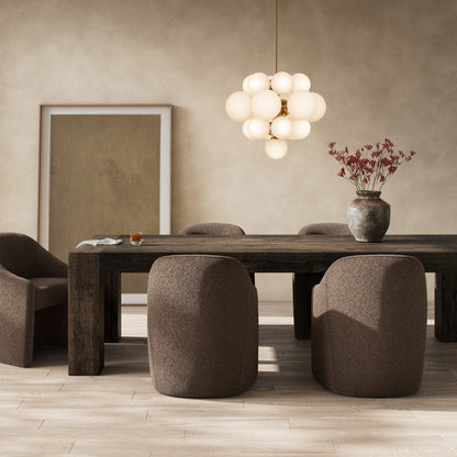 Abaso Dining Table 108 - Ebony Rustic Wormwood Oak | Four Hands - 233931-002