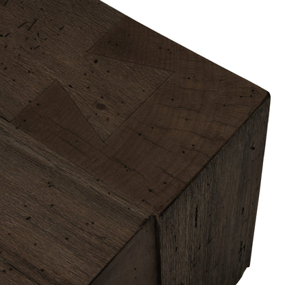 Abaso Rectangular Coffee Table - Ebony Rustic Wormwood Oak | Four Hands - 238571-002