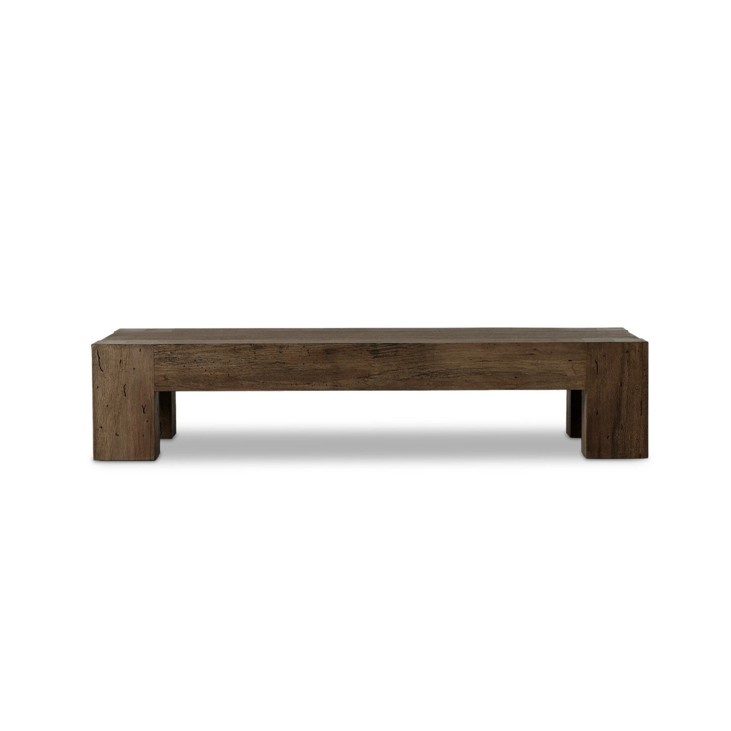 Abaso Rectangular Coffee Table - Ebony Rustic Wormwood Oak | Four Hands - 238571-002