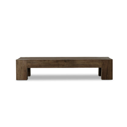 Abaso Rectangular Coffee Table - Ebony Rustic Wormwood Oak | Four Hands - 238571-002