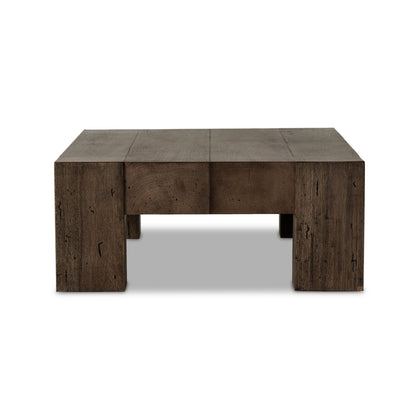 Abaso Rectangular Coffee Table - Ebony Rustic Wormwood Oak | Four Hands - 238571-002