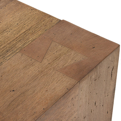 Abaso Small Square Coffee Table - Rustic Wormwood Oak | Four Hands - 239394-001