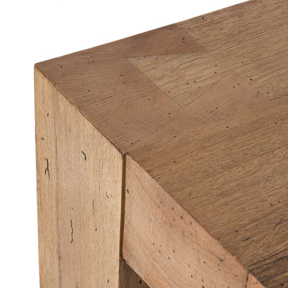 Abaso Small Square Coffee Table - Rustic Wormwood Oak | Four Hands - 239394-001