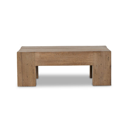 Abaso Small Square Coffee Table - Rustic Wormwood Oak | Four Hands - 239394-001