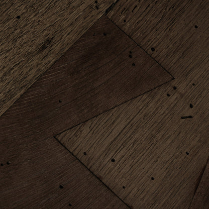 Abaso Small Square Coffee Table - Ebony Rustic Wormwood Oak | Four Hands - 239394-002