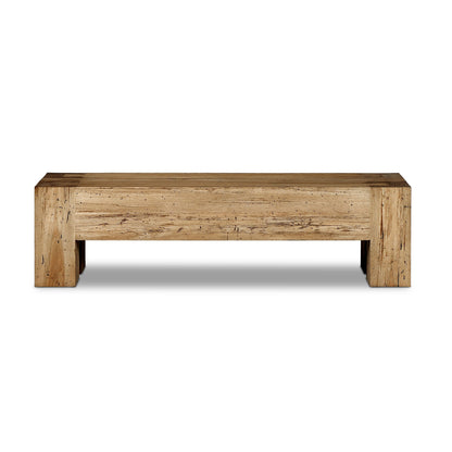 Abaso Accent Bench - Rustic Wormwood Oak | Four Hands - 239396-001