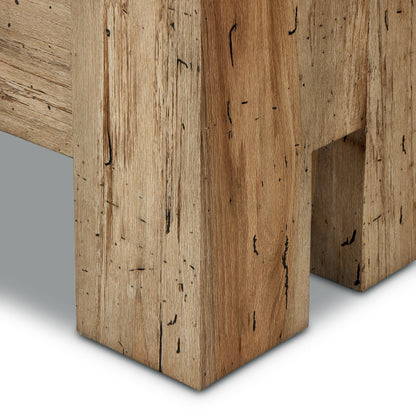 Abaso Accent Bench - Rustic Wormwood Oak | Four Hands - 239396-001