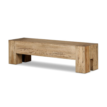 Abaso Accent Bench - Rustic Wormwood Oak | Four Hands - 239396-001