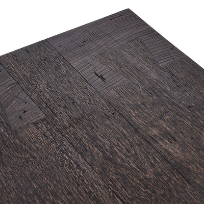 Abaso Accent Bench - Ebony Rustic Wormwood Oak | Four Hands - 239396-002