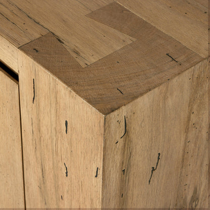 Abaso Media Console - Rustic Wormwood Oak | Four Hands - 239400-001