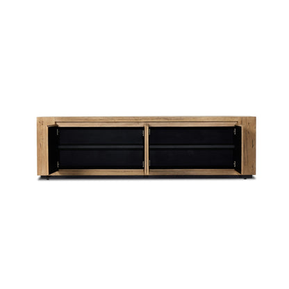 Abaso Media Console - Rustic Wormwood Oak | Four Hands - 239400-001