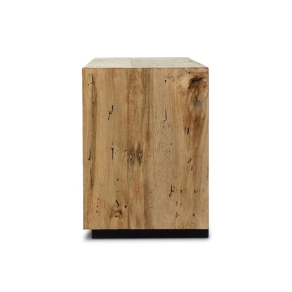 Abaso Media Console - Rustic Wormwood Oak | Four Hands - 239400-001