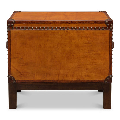 Abilene Leather Box W/Stand | Sarreid Ltd - 26734