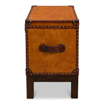 Abilene Leather Box W/Stand | Sarreid Ltd - 26734
