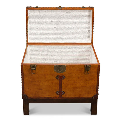Abilene Leather Box W/Stand | Sarreid Ltd - 26734