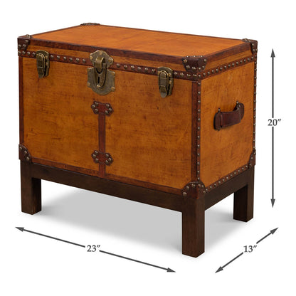 Abilene Leather Box W/Stand | Sarreid Ltd - 26734