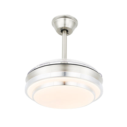 Bella Depot 36 Modern Retractable Ceiling Fan with Led Light, 6-Speed Reversible Blades with Remote