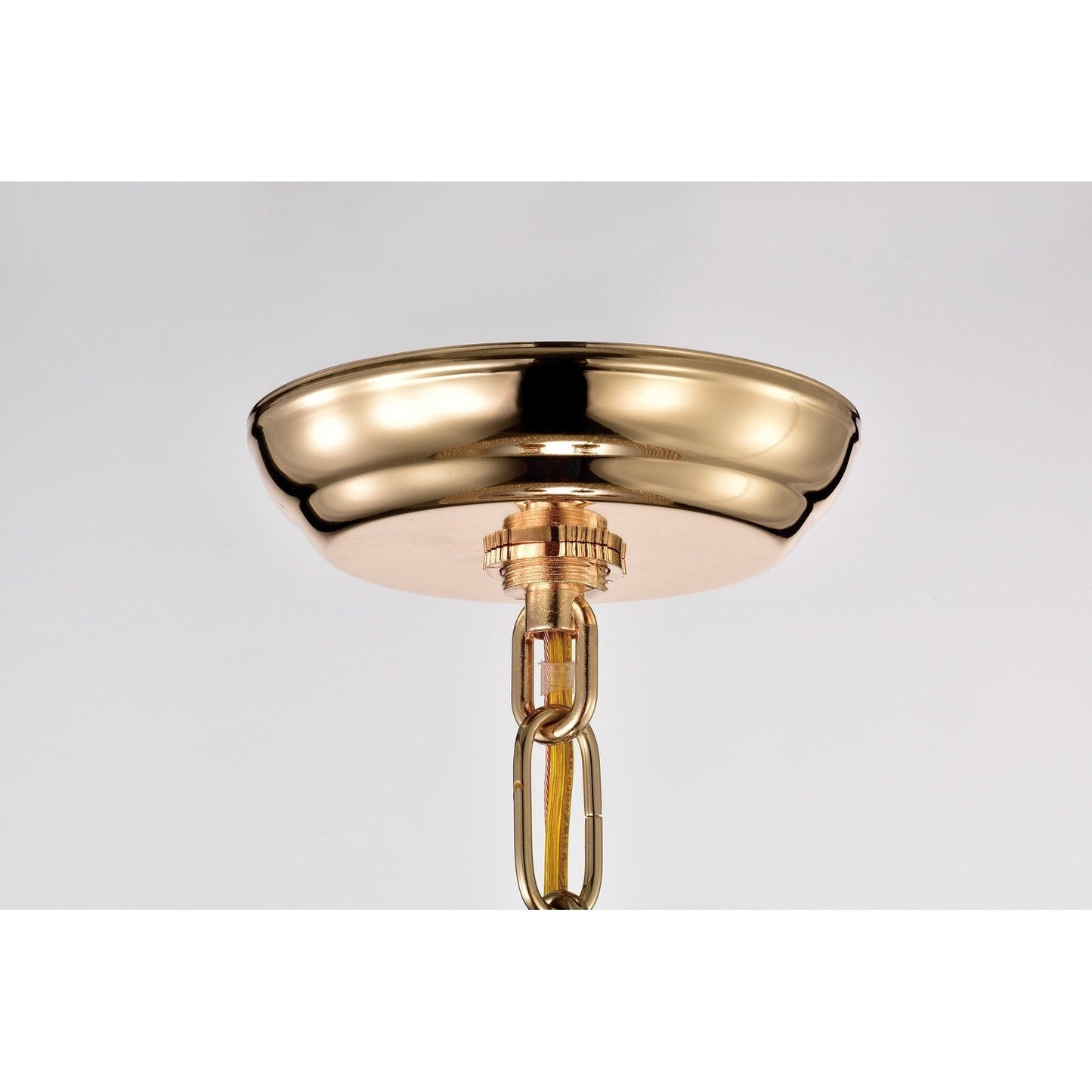 Round Beaded Drum Chandelier with Hanging Crystals