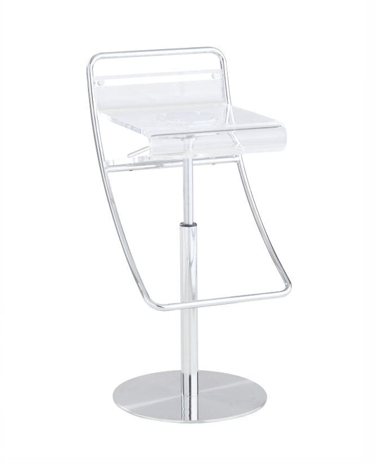Acrylic Pneumatic Adjustable-height Stool | Modern Motion - 4080-AS-CLR