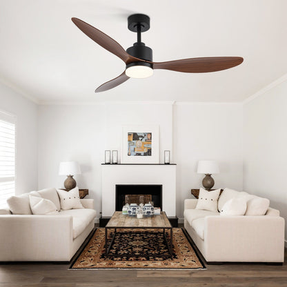 52 Inch LED Ceiling Fan with Lights Remote(3-Blade)