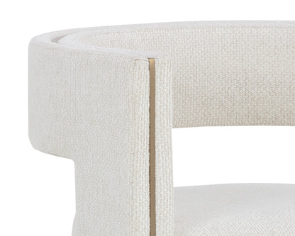 Adamina Dining Armchair - Rhea Light Barley | Sunpan Furniture - 111669