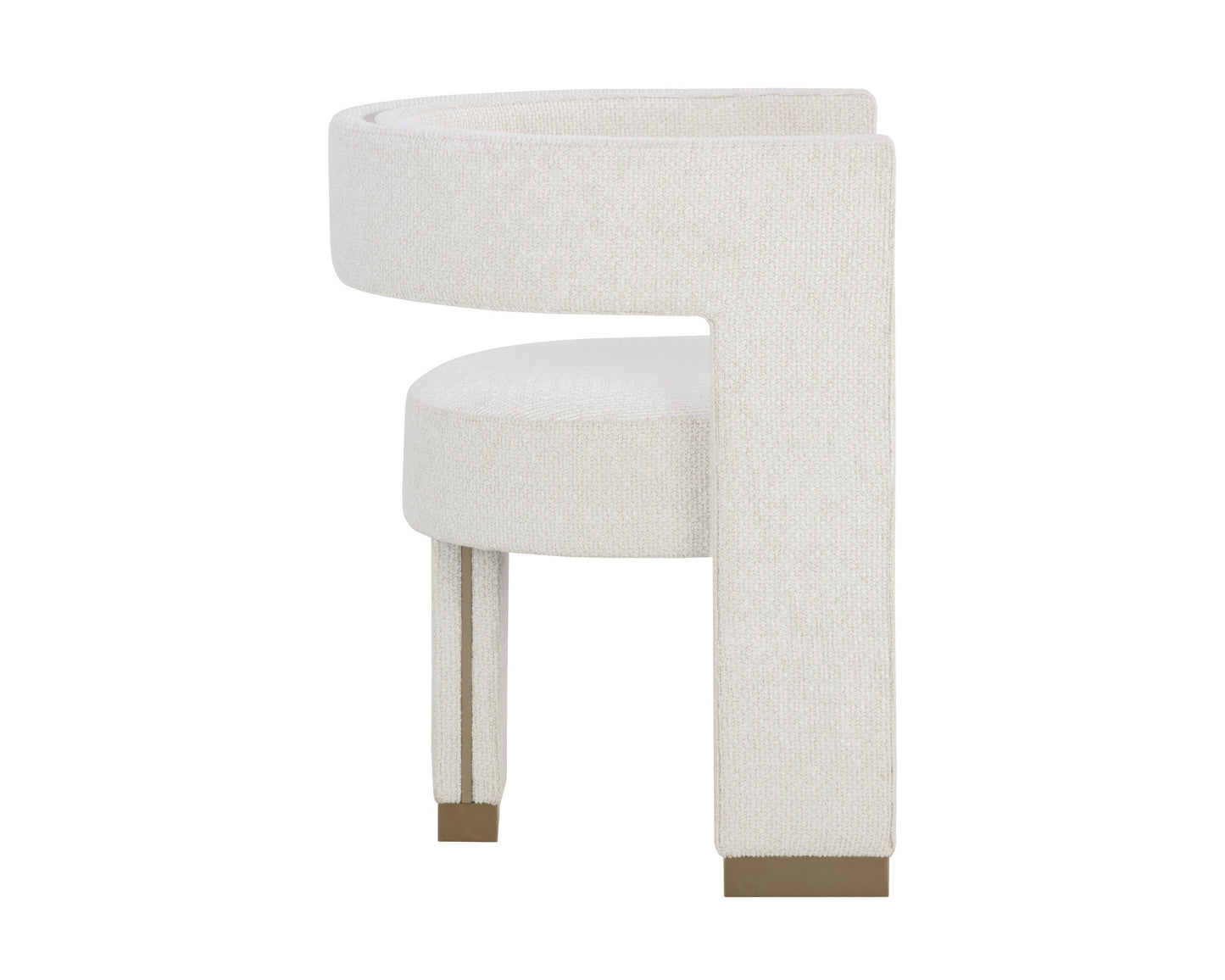Adamina Dining Armchair - Rhea Light Barley | Sunpan Furniture - 111669