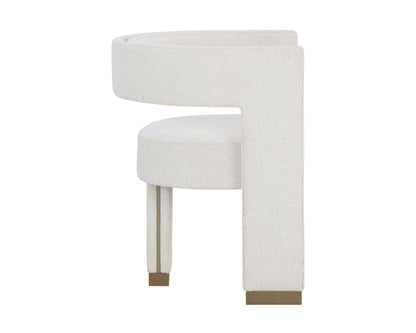Adamina Dining Armchair - Rhea Light Barley | Sunpan Furniture - 111669