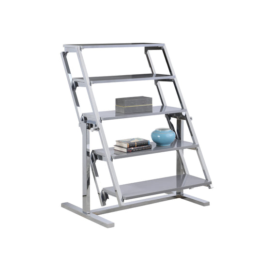 32 Convertible Bookshelf and Dining Table | Modern Motion - 8473-DT-GRY-CHM