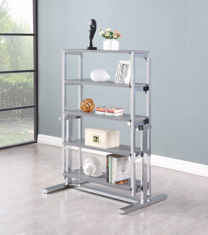 32 Convertible Bookshelf and Dining Table | Modern Motion - 8473-DT-GRY-CHM