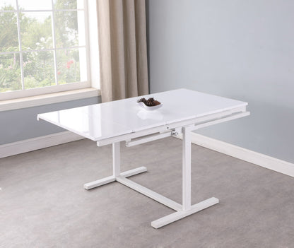 32 Convertible Bookshelf and Dining Table | Modern Motion - 8473-DT-WHT