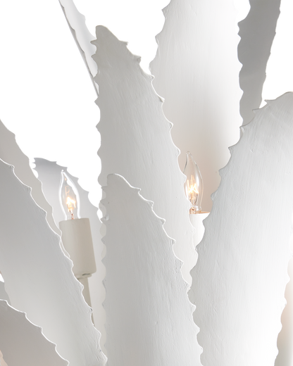 Agave White Chandelier | Currey & Co - 9000-1263
