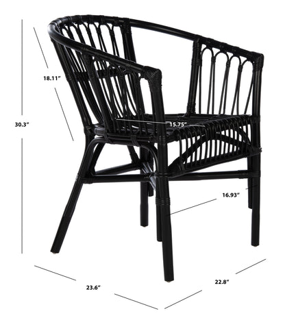 Adriana Rattan Accent Chair (Set of 2) | Safavieh - ACH6505