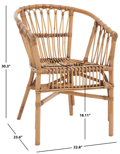 Adriana Rattan Accent Chair (Set of 2) | Safavieh - ACH6505