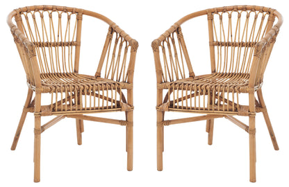 Adriana Rattan Accent Chair (Set of 2) | Safavieh - ACH6505