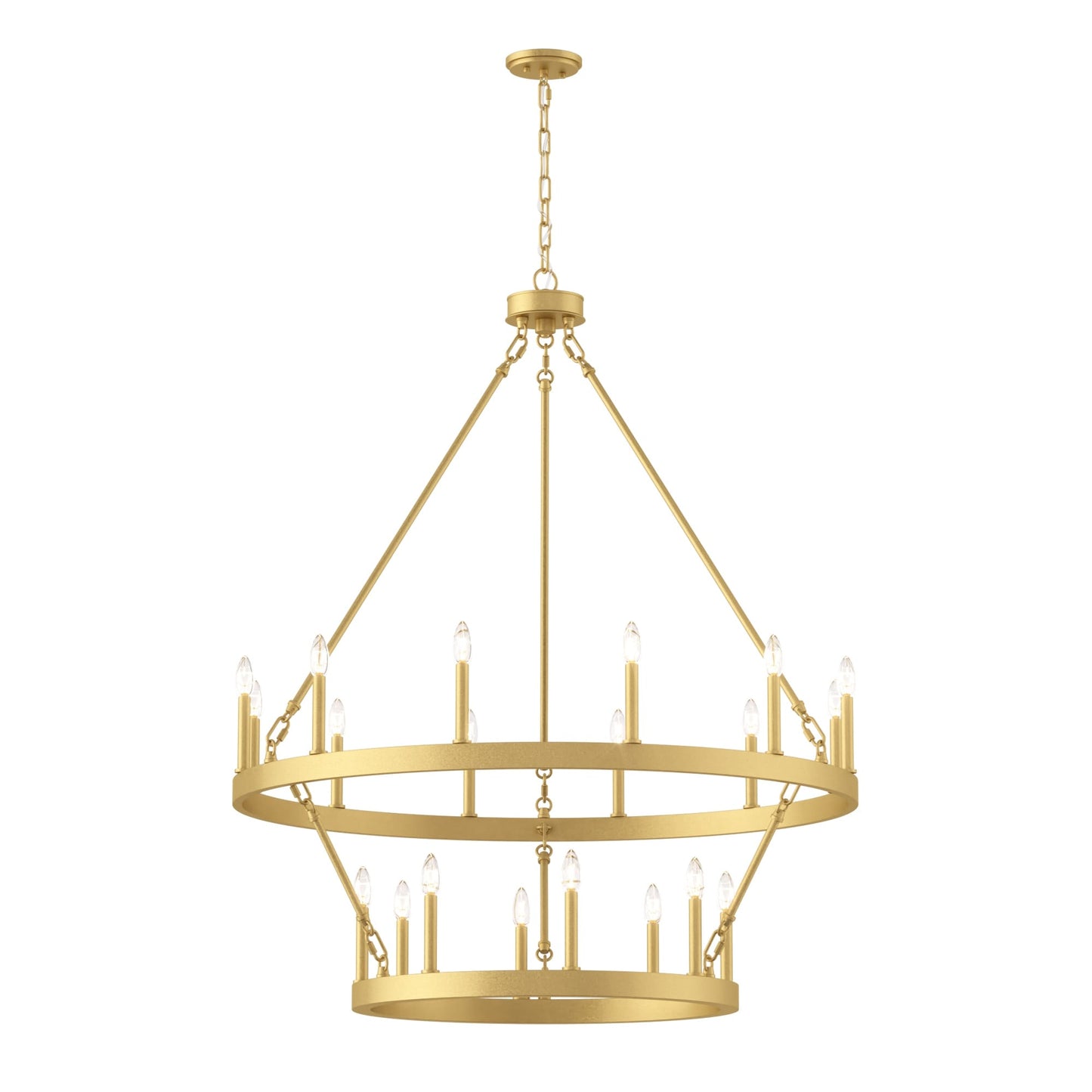 Acroma 20-light Modern Farmhouse 40In Round Wagon Wheel Chandelier with UL