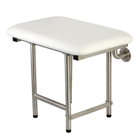 Adascape 22 x 16 Bariatric Wall Mount Folded Shower Seat with Additional Floor Supports