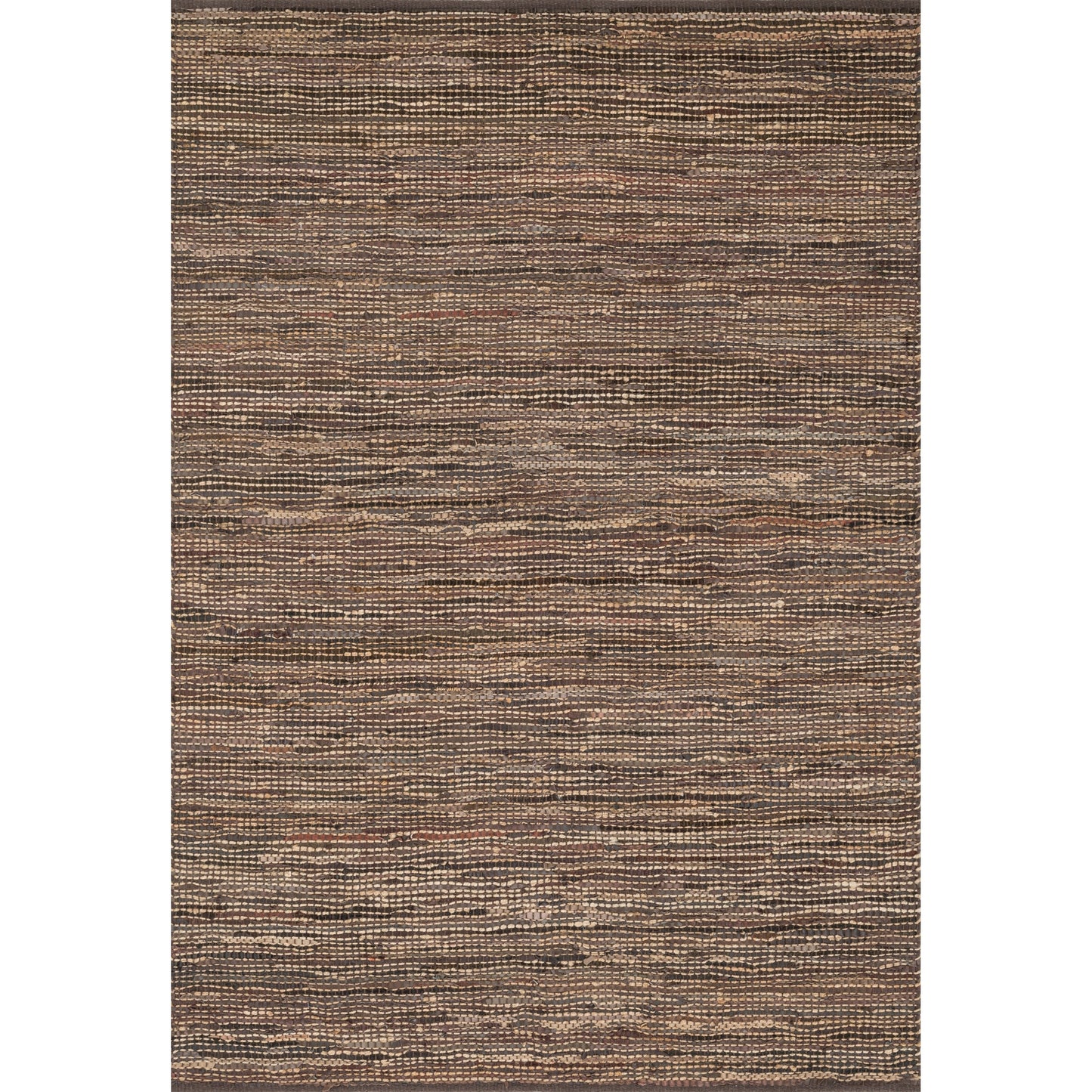 Alexander Home Farmhouse Jute and Leather Handwoven Area Rug