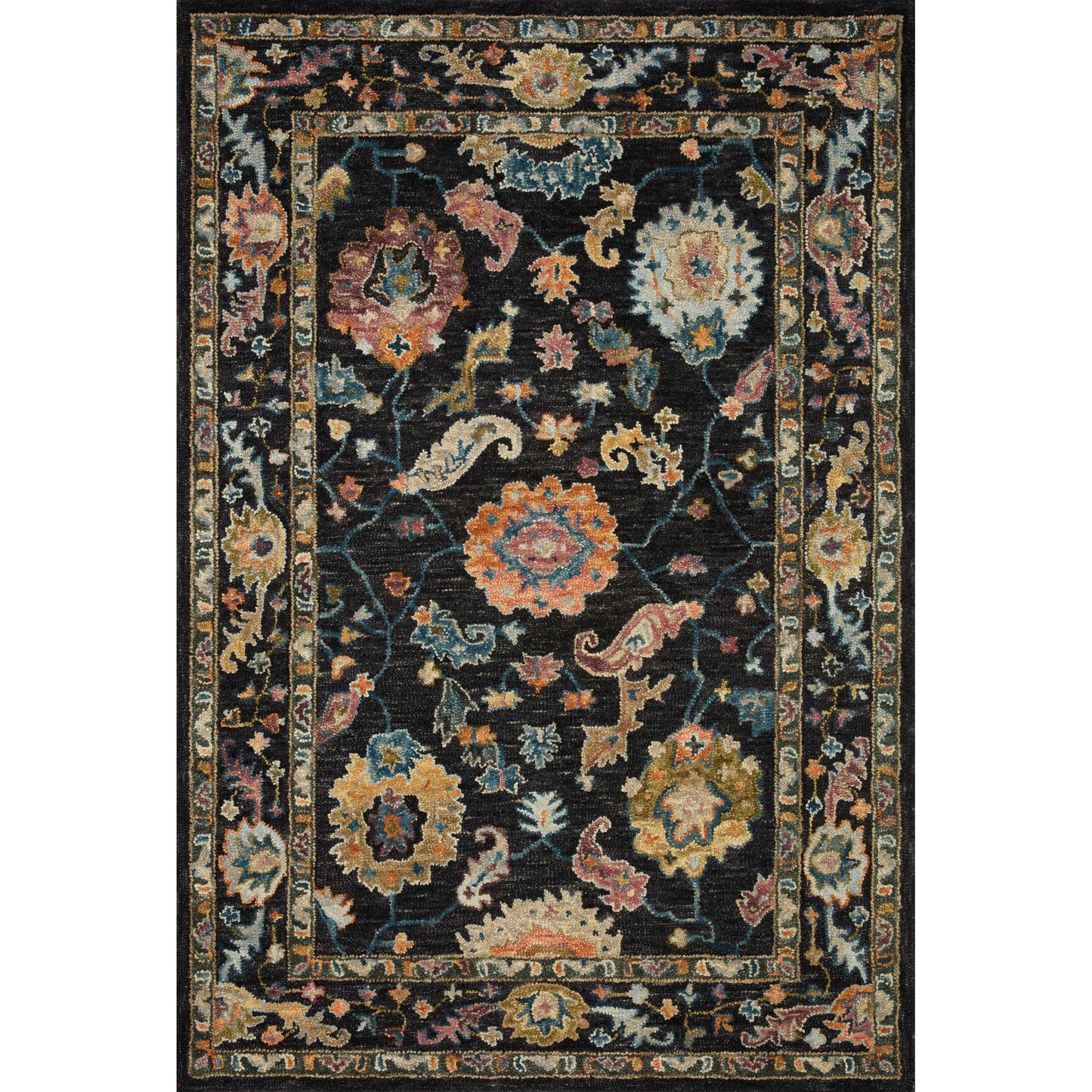 Alexander Home Megan Floral Hand-Hooked 100% Wool Area Rug