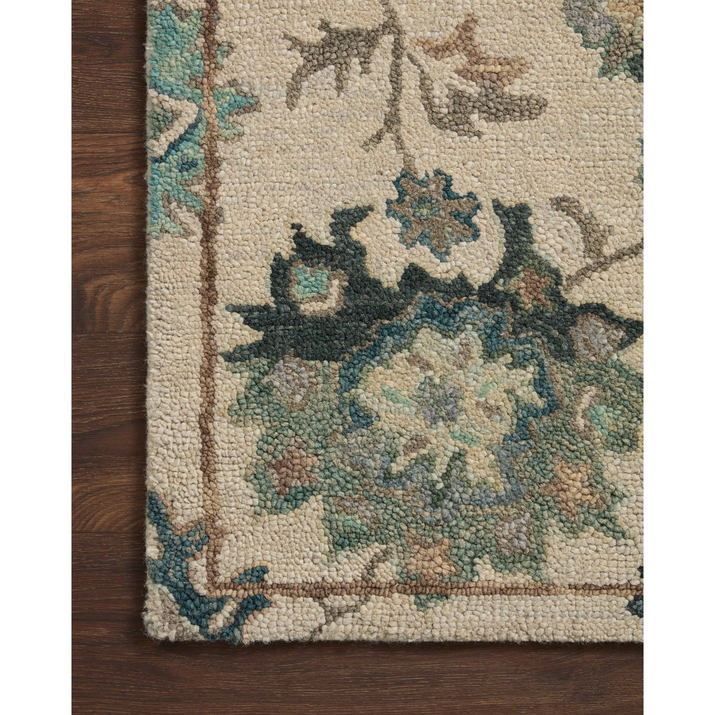 Alexander Home Megan Floral Hand-Hooked 100% Wool Area Rug