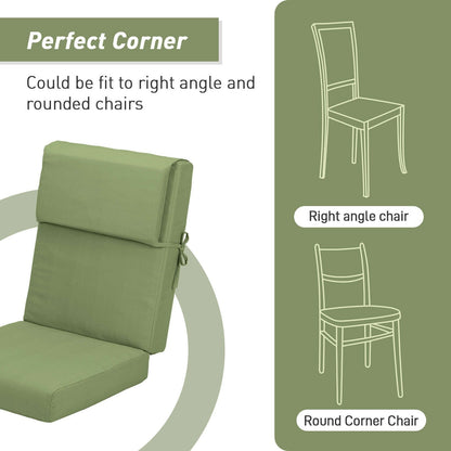 Aoodor Patio High Back Chair Cushions Set of 4, 46x21x4 Inches(Only Cushions)